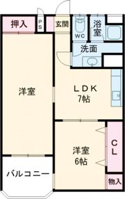 シャトー東香里の間取り画像