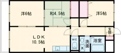 シャトー押部の間取り画像