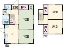 葛木貸家の間取り画像