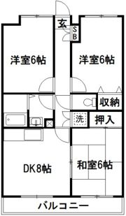 ガーデンクレス弐番館の間取り画像