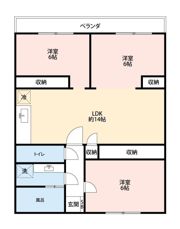 緑と海辺のフロレッタの間取り画像