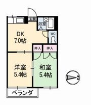 オーク津ノ井フレグランス Aの間取り画像