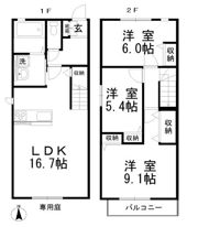 関戸建てⅠの間取り画像