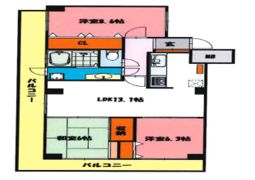 サバービアシティB棟の間取り画像