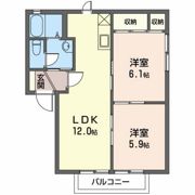 ハイタウン日の出 Aの間取り画像