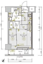 ミライズ新小岩マーロの間取り画像