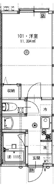 （仮称）和良比アパートの間取り画像