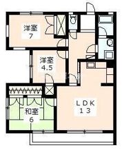 シャトー蜆塚Ⅰの間取り画像
