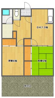 若楠借家の間取り画像