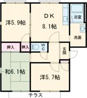 サンプライム阪南?Aの間取り画像