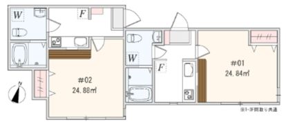 アザーレ・キュリオス本厚木の間取り画像