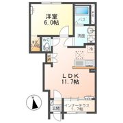 （仮）東牛谷新築アパートⅡの間取り画像