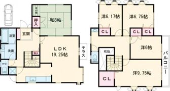 美加の台戸建の間取り画像