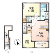（仮）東牛谷新築アパートの間取り画像