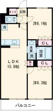 コートデルトゥール昭島の間取り画像