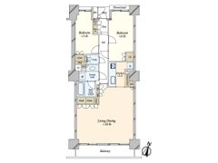 パークタワー東京クラルテ ステーションフロントの間取り画像