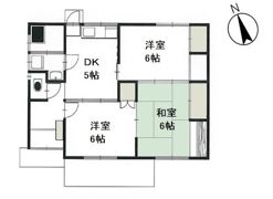 兼基平屋貸家の間取り画像