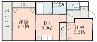 ヨーロピアンシャレー清水万石 弐番館の間取り画像
