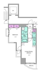ビエラコート天神橋の間取り画像