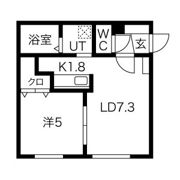 ALPHA中の島(アルファ)の間取り画像