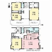 江津2丁目戸建貸家の間取り画像