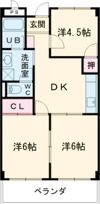 グレイスタウンMIWA A棟の間取り画像