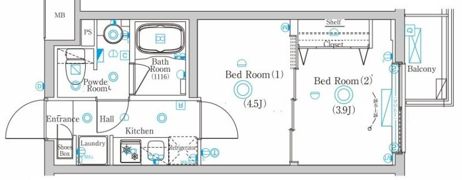 ラフィスタ鷺沼(北棟)の間取り画像