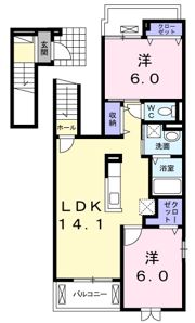 ラフレシール香久山の間取り画像