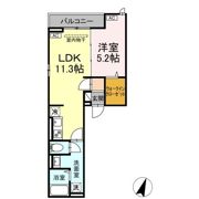 D-ROOM万町Ⅱの間取り画像