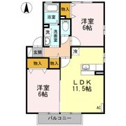 常楽舎ハイツ B棟の間取り画像