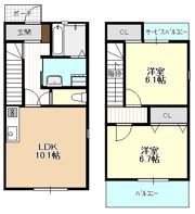 マリブ（MALIBU）竹の山北の間取り画像