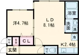 Noble Vista Eni (ノーブル ビスタ エニ)の間取り画像