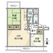 吉川駅前住宅12号棟の間取り画像