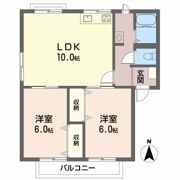 フレグランス高橋Bの間取り画像