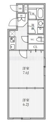 THE PALMS大島の間取り画像