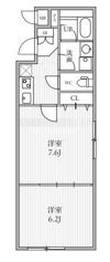 THE PALMS大島の間取り画像