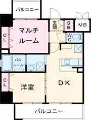 エステムプラザ神戸三宮ルクシアの間取り画像