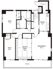 アンビックスつつじヶ丘 B棟の間取り画像