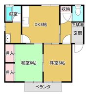 シャンテ吉田Aの間取り画像