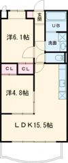 Metis Won(メーティス ワン)の間取り画像