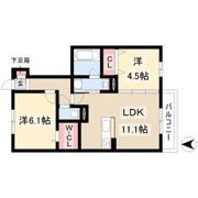 サンハイム八社の間取り画像