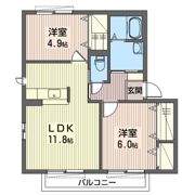 グランシード森田Dの間取り画像