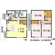 阪部タウンハウス Ⅱの間取り画像