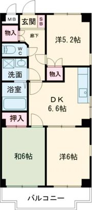 アドラシオン小作の間取り画像