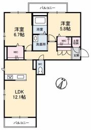 ソルブライト A棟の間取り画像