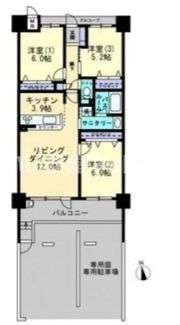 アルファスマート仏生山駅の間取り画像