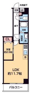 ARCOBALENO DAISHIMAEの間取り画像