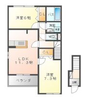 クラシス新白河の間取り画像