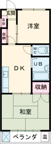 武蔵野ベルハイツ河辺の間取り画像