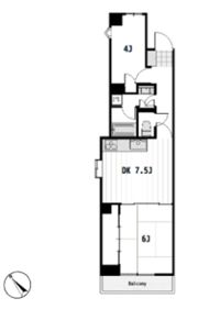 松戸竹ヶ花パークハウスの間取り画像